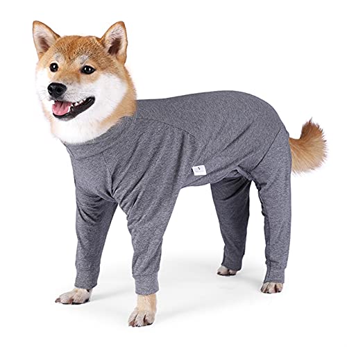 Z-Y Perro ​Ropa 4 patas grandes pijamas elasticidad mascota mono de mascota invierno ropa de perro cálido para perros medianos perros labrador disfraz de labrador abrigo Doberman