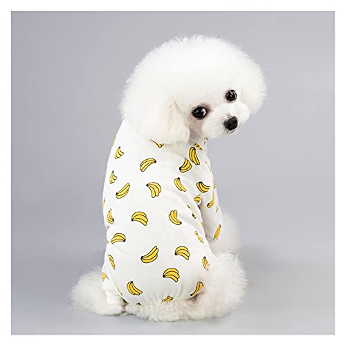 Z-Y Perro ​Ropa Linda ropa pequeña para perros dulce mascota perro mono pijama para perros pequeños gatos chihuahua perrito mono prender ropa (Color : Banana, Size : XXL)
