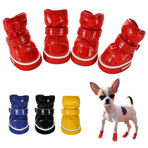 Zapatos de invierno para perros pequeños para perros pequeños, cálidos, de lana, zapatos para mascotas, botas impermeables para la nieve para perros, zapatos Chihuahua Yorkie, productos para mascotas