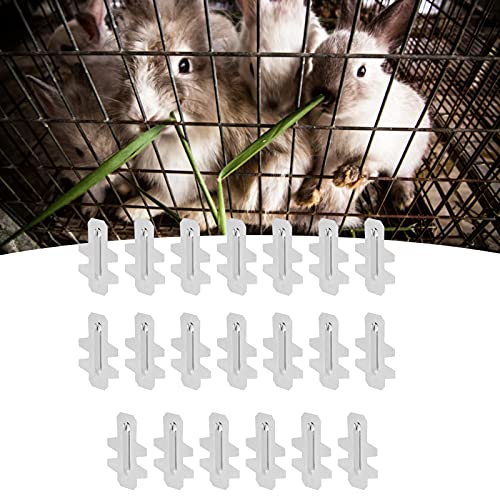 01 02 015 Herramienta de Fijación de Puerta de Jaula de Conejo, Fácil Instalación 20 Piezas Accesorio de Puerta de Jaula de Conejo para Tienda de Mascotas para el Hogar para Granja para Casa de