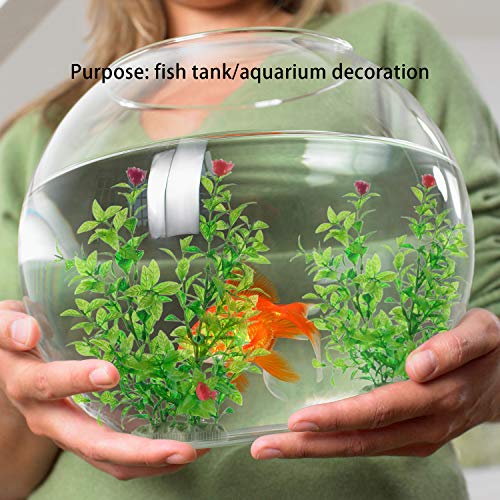 2 plantas de pecera, 22 cm de plástico artificial para acuario, decoración de acuario, diseño natural y realista, seguro para todos los peces y animales