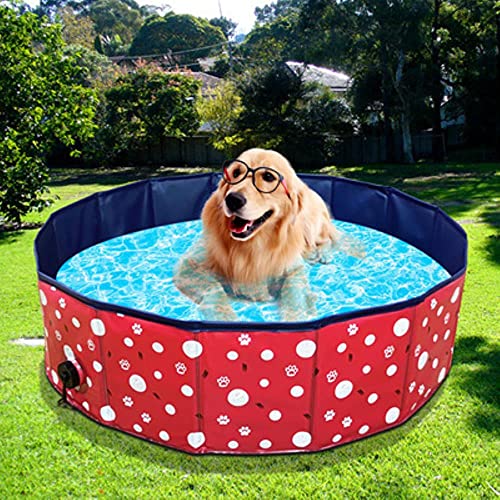80cm PVC Piscina para Mascotas Bañera Plegable para Perros Baño de Agua portátil para Exteriores Productos de Limpieza para Gatos y Perros