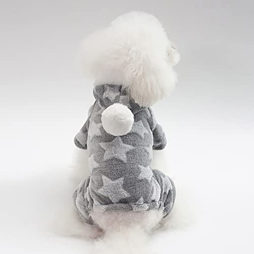 Abrigo de suéter para perro pequeño de invierno cálido jersey de punto para cachorros, ropa de algodón suave para mascotas, chaqueta para perrito de Chihuahua, ropa para perros, niña, niño, gris, XXL
