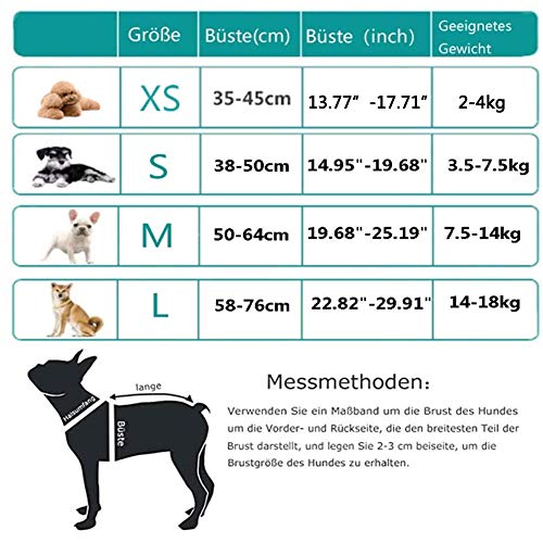 ABRRLO Arnés para perros pequeños y medianos de malla reflectante, ajustable, suave, acolchado, transpirable (XS, rosa)