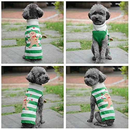ABRRLO Jersey para perros con diseño de hombre de jengibre para celebraciones navideñas, invierno o mascotas, talla XS