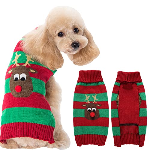 ABRRLO Jersey para perros de Navidad (XL, ciervo), cálido