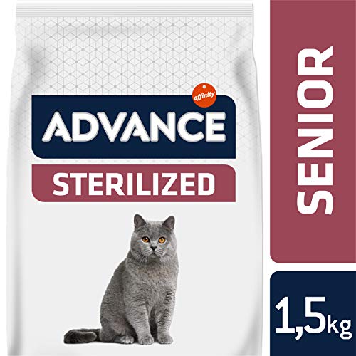 Advance Senior Sterilized- Pienso para Gatos Adultos Esterilizados Senior - 1,5 Kg x 4