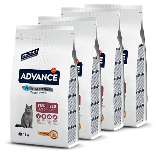 Advance Senior Sterilized- Pienso para Gatos Adultos Esterilizados Senior - 1,5 Kg x 4