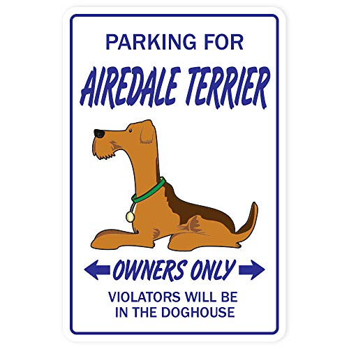 Airedale Terrier Novedad Pegatina Perro Pet Parking Adhesivos Regalo Perros Peluquería Cachorro 20 x 30 cm