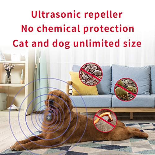 Akin Repelente insectos ultrasónico inteligente conversión frecuencia USB, repelente plagas ultrasónico mascotas con recordatorio luz repeler pulgas, mosquitos y piojos