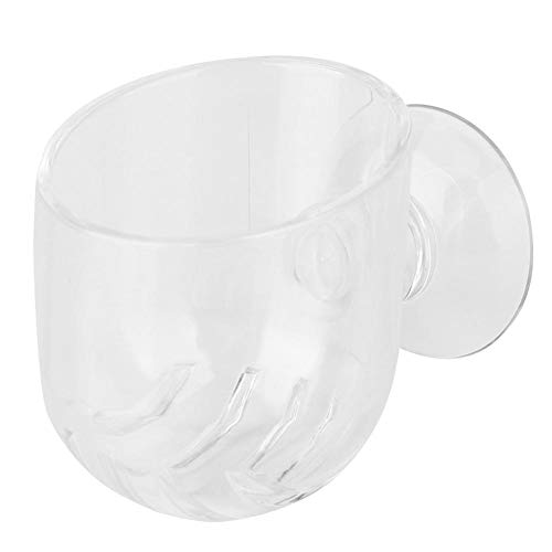 Alimentador de Gusano de Acuario, Taza de alimentación de Gusano Rojo, adsorción Fuerte Tanque súper Blanco Tanque de(Acrylic Slit Cup)
