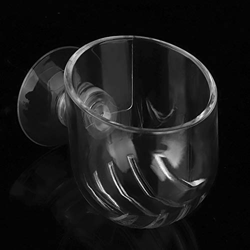 Alimentador de Gusano de Acuario, Taza de alimentación de Gusano Rojo, adsorción Fuerte Tanque súper Blanco Tanque de(Acrylic Slit Cup)