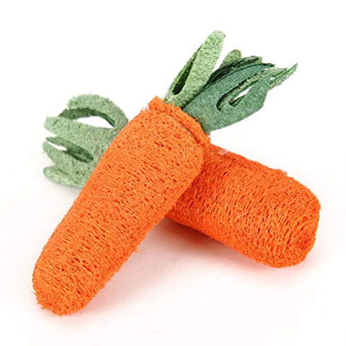 Amosfun Un Juguete molto Modelo de Zanahoria Creativa Mascota Modelo de Zanahoria Dulce Modelo de Zanahoria Conejo Masticar Juguetes