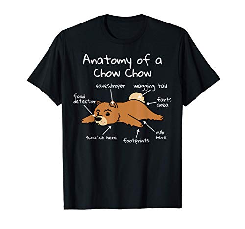 Anatomy Of A Chow Chow Perro Camiseta