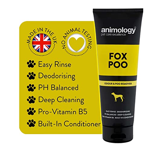 Animology Fox Poo Champú para Perros | Con Acondicionadores y Pro-Vitamina B5 | Champú Eliminador de Olores, Adecuado para Todos los Capas y Tipos de Piel Incluyendo Piel Sensible | 250ml Paquete de 3