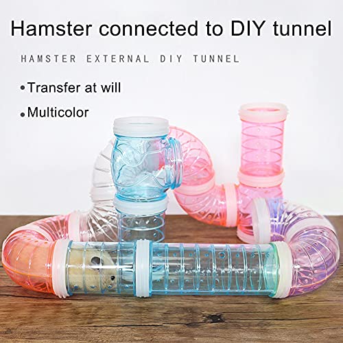Anwangda Juego de tubos de hámster, juego de ejercicio con tubo externo, jaula de hámster y accesorios para hámster juguetes para ampliar el espacio DIY Creative Connection Tunnel (blanco)