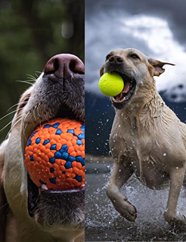AOOF Suministros para Mascotas Juguete para Masticar molares de Perro de Bola de Juguete Adecuado para Mascotas pequeñas, Medianas y Grandes Tricolor-2piezas
