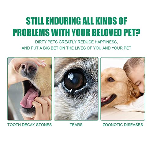 B/A Toallitas para los oídos para Perros - Toallitas para Perros, 20 toallitas dentales para Perros para los Dientes Toallitas para Limpiar los Dientes de Mascotas para Perros y Gatos Toallitas