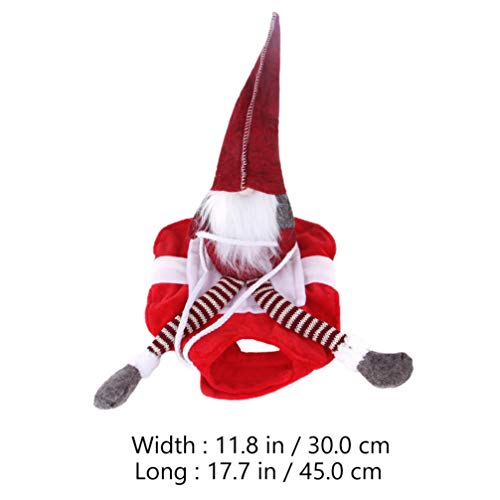 Balacoo Disfraz de Perro de Navidad Disfraz de Perro de Santa Claus Disfraz de Cosplay de Mascota de Montar a Caballo de Santa Claus Ropa de Navidad para Mascotas Abrigos de Invierno para