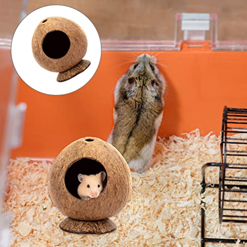 Balacoo Hutster Hamster Casa Cama Cueva Pet PEQUEÑA Caja PEQUEÑO Juguete Hábitat Pájaro Pájaro Juguete para Gerbils Ratones Ratas Conejo Jugar Decoración de Cría Marrón