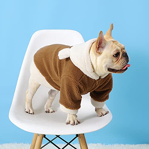 Banooo Abrigo cálido con capucha para perro, suéter para mascotas, cachorros, cordero, abrigos para perros pequeños, medianos y grandes (XL)
