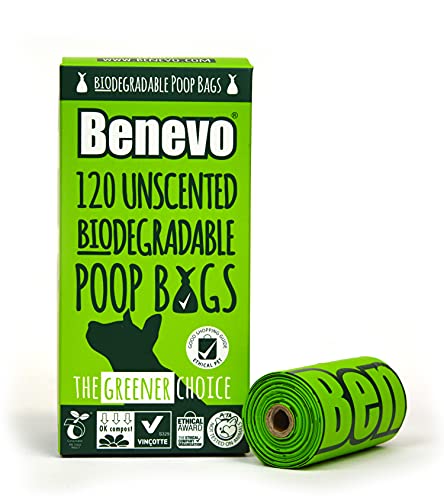 Benevo Bolsas de caca biodegradables 120 bolsas