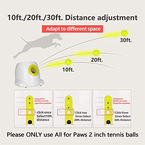 bola automática perro interactivo lanzador lanzador pista de mascota para el entrenamiento y de juego 3 pelotas de tenis incluyendo la distancia de lanzamiento 3m 20 pies 30 pies