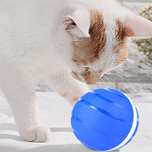 Bola Malvada - Juguete De Perros Interactivos - Bola De Mascotas Eléctrica For Juguete De Gato Inteligente USB De La Pelota De Flash (Color : Azul)