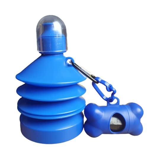 Botella Plegable para Limpiar Pipi Perro. Limpiador Enzimatico Perros. Limpiador Enzimatico orina y PIS Perros (Azul)