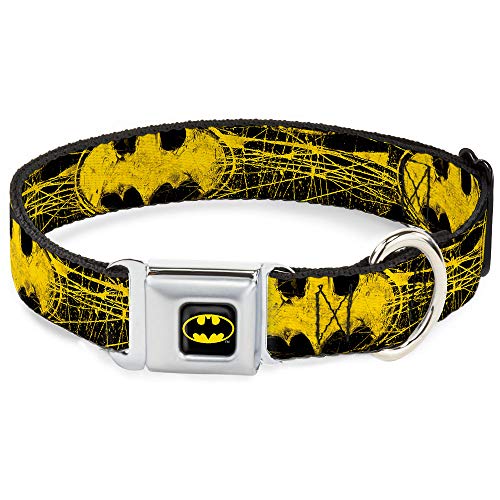 Buckle Down BMC Batman Negro/Amarillo Collar de Perro