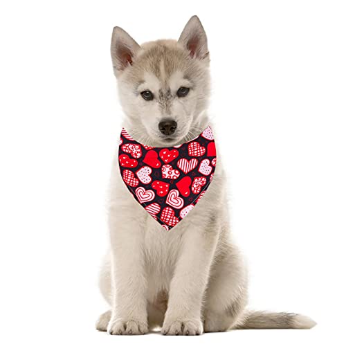 Bufanda Mascota Clásica Collares Perros y Gatos Disfraces para Accesorio Mascota Cachorro y Gatito Romántico Triángulo Baberos Lindo Chales Pañuelo Bufandas Triangular día de San Valentín