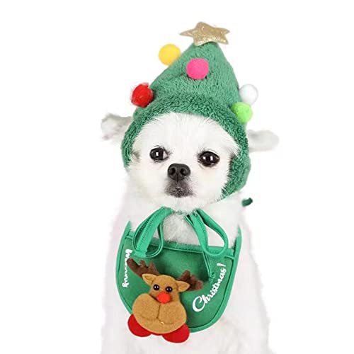 Bufanda Triangular de algodón Perro Gorro de Fiesta de Navidad Perros Gorro de Navidad Gato Lavable de Mascotas Babero Suave para Perros Sombrero de Fiesta de Navidad Decoración navideña Mascotas