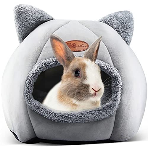 Cama Conejo - Cama para Conejos de 33cmx 33cm x 30cm - Accesorios Apto para Perro pequeño y Gatos - Casa Estilo Cueva