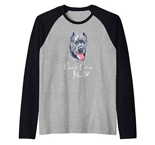 CANE CORSO MOM perro regalo de mamá madre CANE CORSO Camiseta Manga Raglan