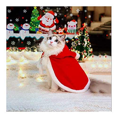 Capa De Navidad Para Mascotas - 1 Pieza Capa De Gato De Navidad Para Perros Y Mascotas Estilo Con Capucha Manténgase Abrigado Ropa Para Perros Ropa Para Perros Disfraz Para Perros Ropa Para Masc