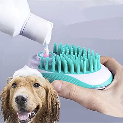Cepillo de lavado para perros multiusos con un clic, pulveriza y lava champú y agua para baño y aseo