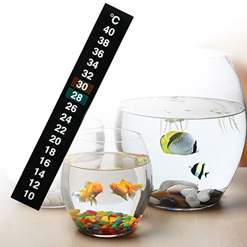 CER0T Digital Acuario Fish Tank Termómetro Temperatura Etiqueta Digital Escala Pegatina-On