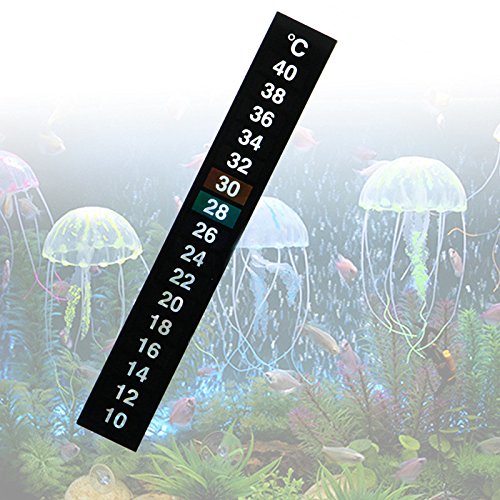 CER0T Digital Acuario Fish Tank Termómetro Temperatura Etiqueta Digital Escala Pegatina-On