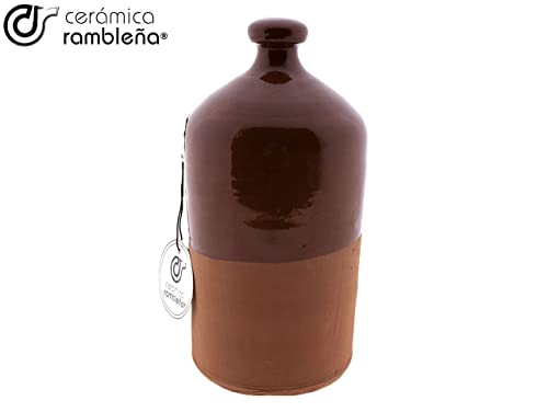 CERÁMICA RAMBLEÑA | Bebedero para perro | Bebedero para gatos | Bebedero gallinas barro rojo de La Rambla (Córdoba) | Filo miel | 100% Hecho a mano | 8 litros | ECO