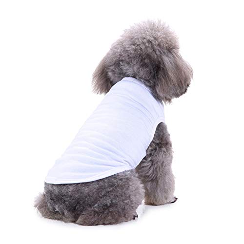 Chaleco de verano para perro camiseta de perro abrigos para perro abrigo de verano ropa de cachorro ropa para perros ropa para gatitos de verano ropa de gato mascotas abrigos de perrito blanco 1,s