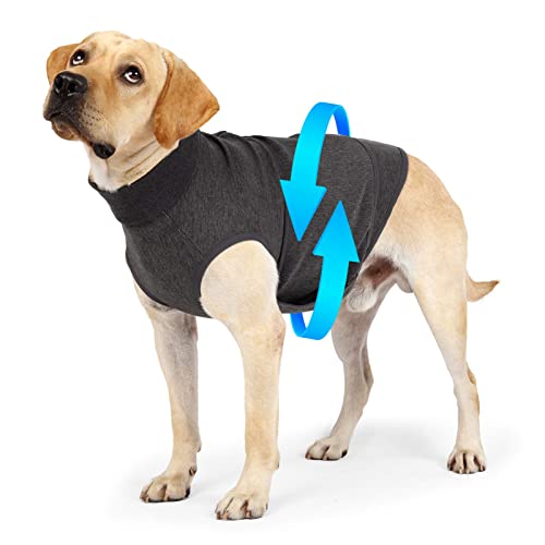 Chaqueta de ansiedad para perros, chaleco de alivio de ansiedad, chaqueta médica calmante transpirable Thunder Jacket adecuada para perros medianos a grandes, gris, XS