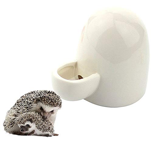 Cheaonglove Bebedero Hamster Bebedero Cobaya De cerámica para Mascotas alimentador Conejo Accesorios Erizo de la Botella de Agua White