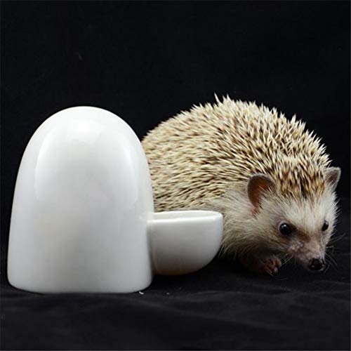 Cheaonglove Bebedero Hamster Bebedero Cobaya De cerámica para Mascotas alimentador Conejo Accesorios Erizo de la Botella de Agua White
