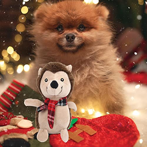 chora Juguetes navideños de Peluche para Perros, Juguetes duraderos para Masticar, Regalos navideños para Perros, muñeco de Nieve, Alce, Oso marrón, gomitas, Juguetes para Perros de tamaño Mediano