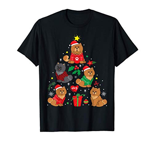 Chow Chow Árbol de Navidad Perro Regalo divertido Camiseta