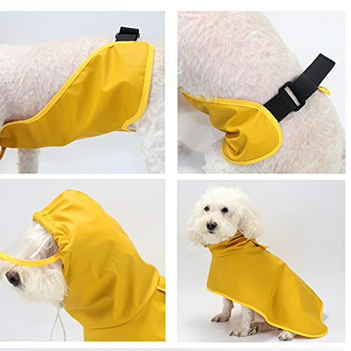 Chubasquero para perros ultraligero, transpirable e impermeable, con capucha y visera parasol para perros pequeños y medianos, talla 2XL