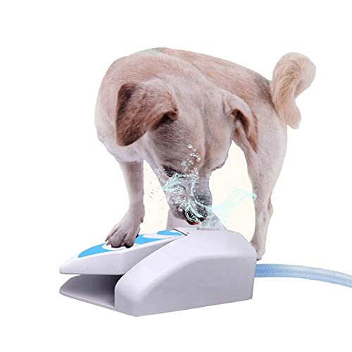 CHUCHEN Alimentador de agua al aire libre para perros Fuente de agua Gato Perro Paso Spray Pedal de pie Dispensador de beber automático de alta capacidad de beber