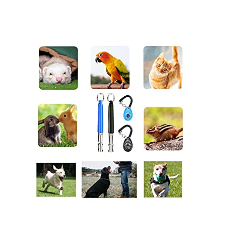Clicker para Adiestramiento Perro , 6 paquetes adiestramiento perros accesorios silbato perro con cordón caballo animal doméstico ,ideal para el entrenamiento de cachorros de mascotas.