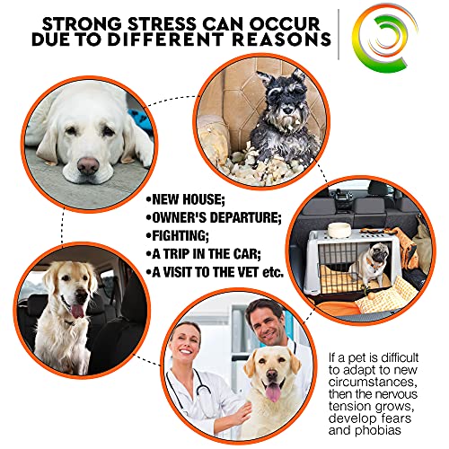 Collar calmante ajustable para perros con efecto atractivo – Alivio de la ansiedad del perro – Collar antiansiedad con efecto calmante de larga duración para perros de todos los tamaños