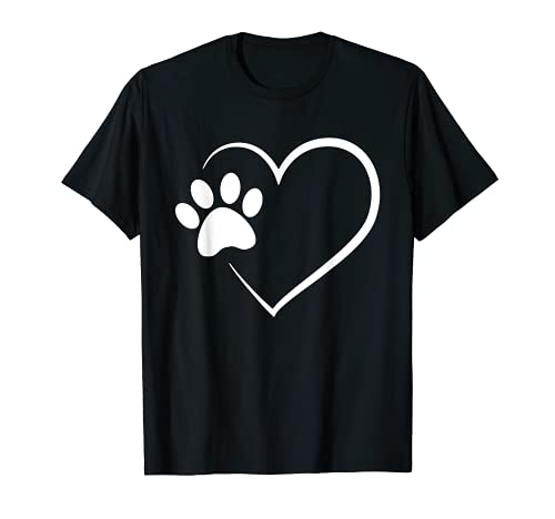 Corazón de pata de perro, regalo para amantes de perros para madres de perro Camiseta